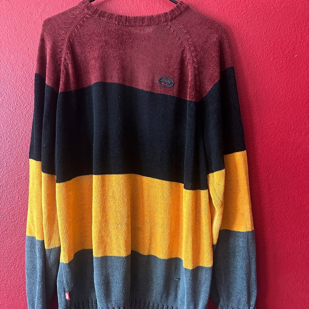 Ecko Unlimited Y2K Striped Knit Sweater